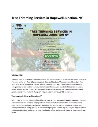 Tree Trimming Services in Hopewell Junction