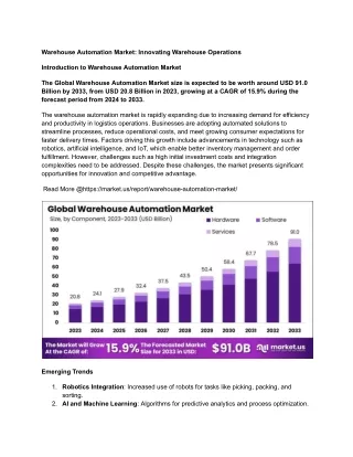 Warehouse Automation Market: Streamlining Operations for Success