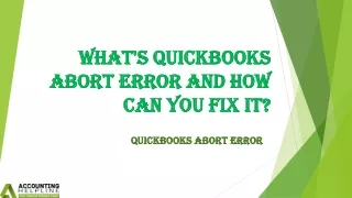 What to do if My QuickBooks is Aborting