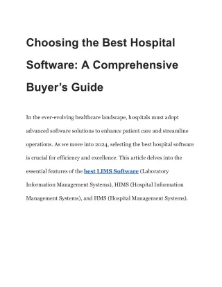 Choosing the Best Hospital Software_ A Comprehensive Buyer’s Guide