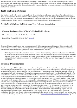 Teeth Bleaching And Bleaching Treatments