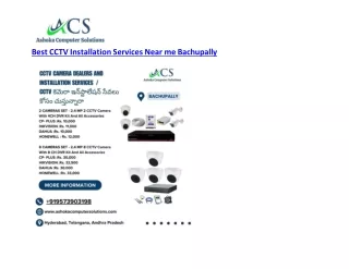 Best CCTV Installation Services Near me Bachupally