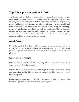 Top 7 Panopto competitors in 2024
