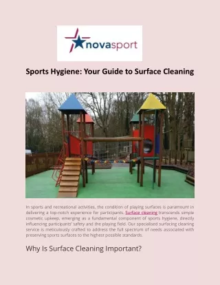 Sports Hygiene Your Guide to Surface Cleaning - Nova Sport Ltd.