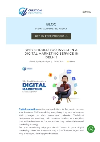 Reason To Invest Digital Marketing Service In Delhi