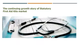 The continuing growth story of Statutory First Aid Kits market