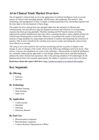 AI In Clinical Trials Market: AI-Enhanced Biomarker Discovery and Validation