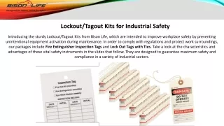 Safety First - Lockout Tagout Kits and Fire Safety Signs