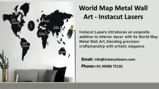 World Map Metal Wall Art  - Instacut Lasers