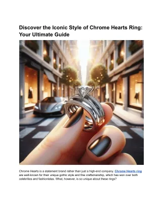 Discover the Iconic Style of Chrome Hearts Rings_ Your Ultimate Guide