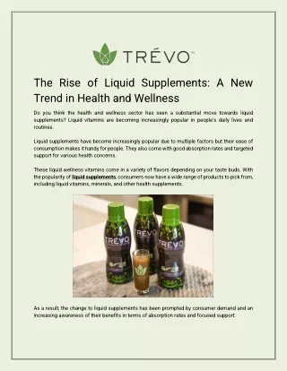 The Rise of Liquid Supplements_ A New Trend in Health and Wellness