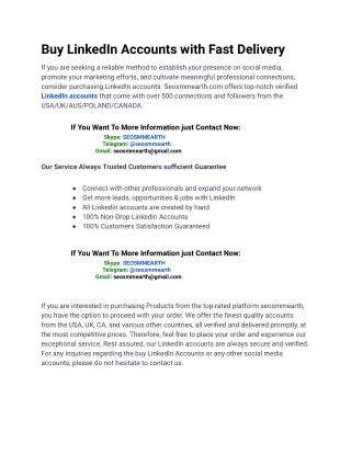 How to Buy LinkedIn Account Fast in 2024
