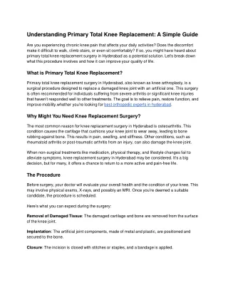 primary total knee replacement  08_07_2024