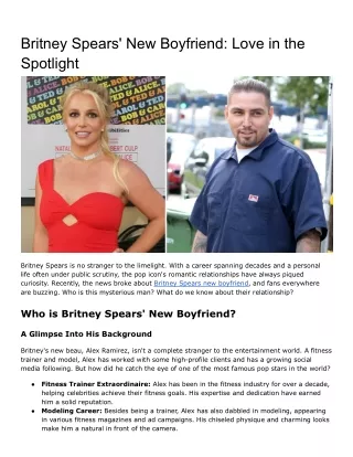 Britney Spears' New Boyfriend_ Love in the Spotlight