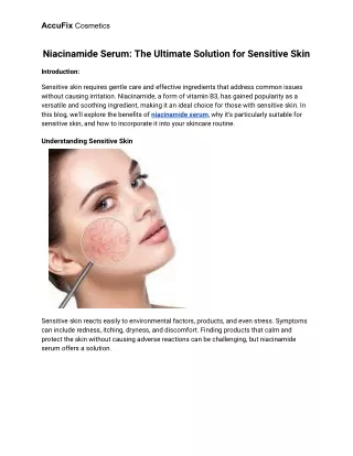 Niacinamide Serum_ The Ultimate Solution for Sensitive Skin