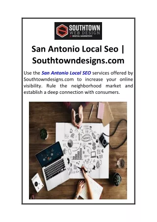 San Antonio Local Seo  Southtowndesigns.com