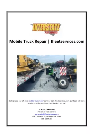 Mobile Truck Repair | Ifleetservices.com