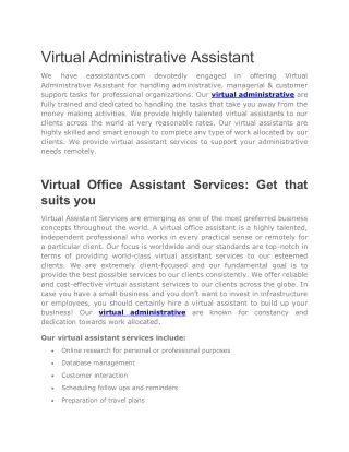 virtual administrative