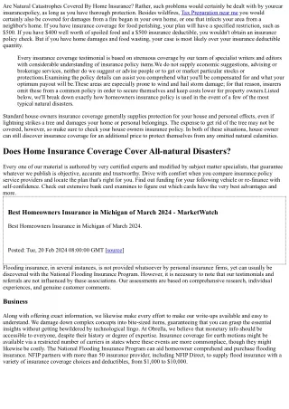 What Calamities Does Home Insurance Coverage Cover?