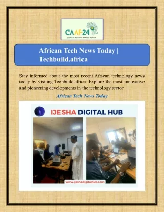 African Tech News Today | Techbuild.africa