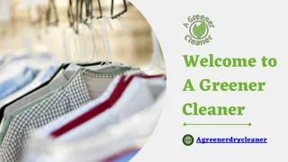 Dry Clean Delivery Julington Creek Plantation - A Greener Cleaner