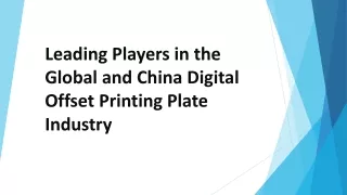 Digital Offset Printing Plate market