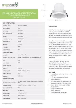 W Architectural Low Glare Downlight by Greenhse Technologies