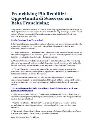 Beka Franchising Pinsa Romana E Pizzeria Franchising