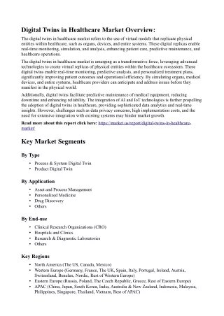 Digital Twins in Healthcare Market: Addressing Data Security and Ethical Concern