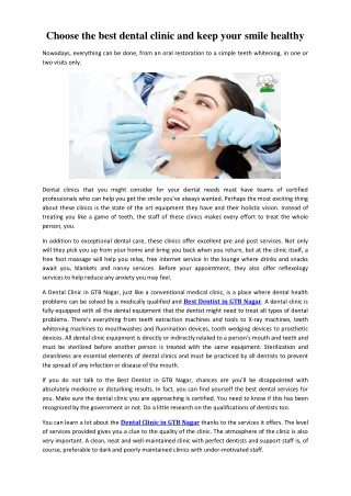 Best Dentist in GTB Nagar - Advance Dental Clinic