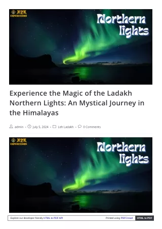 Experiencing the Rare: Ladakh's Northern Lights