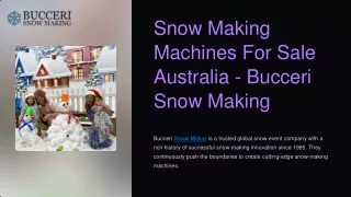 Snow making machine