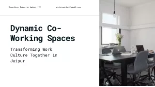 "Wishcowork: Jaipur's Premier Destination for Dynamic Coworking Spaces"