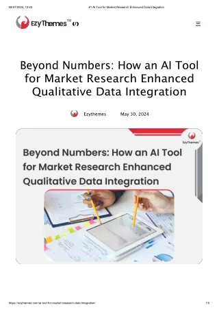 #1 AI Tool for Market Research Enhanced Data Integration