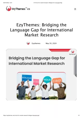 #1 AI tool for market research_ Bridges the Language Gap