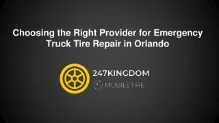 Choosing the Right Provider for Emergency Truck Tire Repair in Orlando