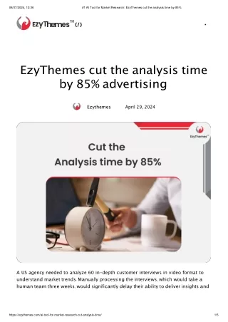 #1 AI Tool for Market Research_ EzyThemes cut the analysis time by 85