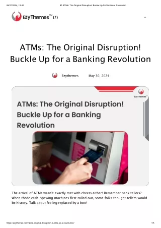 #1 ATMs_ The Original Disruption! Buckle Up for Similar AI Revolution