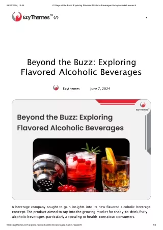 #1 Beyond the Buzz_ Exploring Flavored Alcoholic Beverages through market research