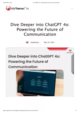 #1 ChatGPT 4o_ Powering the Future of Communication