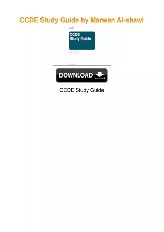 CCDE Study Guide by Marwan Al-shawi