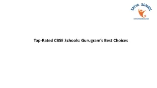 Top-Rated CBSE Schools- Gurugram’s Best Choices