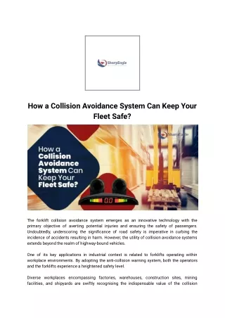 How a Collision Avoidance System Can Keep Your Fleet Safe