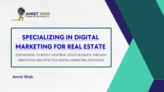 Amrit web Specializing in digital marketing for real estate