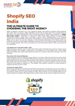 Shopify SEO IndiaThe Ultimate Guide to Choosing the Right Agency (1)