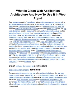 What Is Clean Web Application Architecture And How To Use It In Web Apps.docx