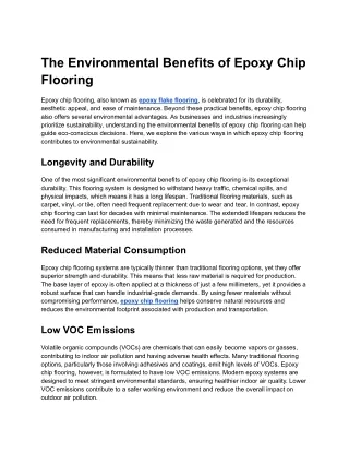 The Environmental Benefits of Epoxy Chip Flooring (1)