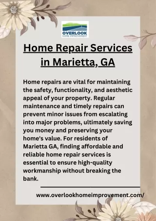 Efficient Home Repair Services in Marietta GA