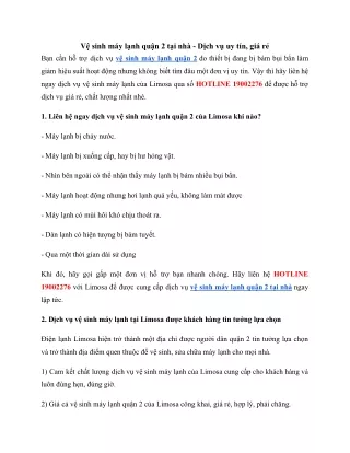 Vệ sinh máy lạnh quận 2 tại nhà - Dịch vụ uy tín, giá rẻ