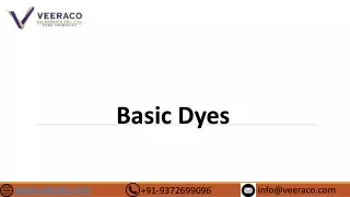 Basic Dyes: Applications & Advantages